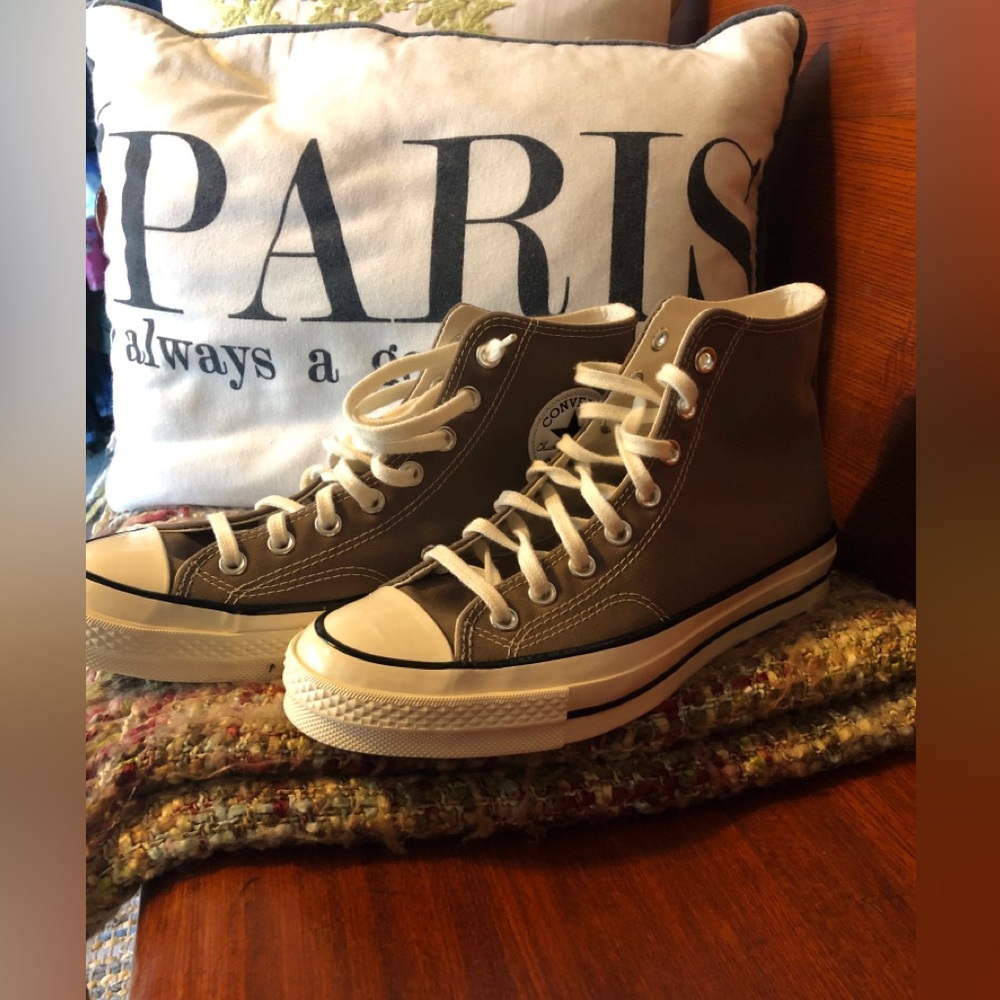 Converse High Top Sneakers in Taupe-Brown 
Men’s Size US 7.5 or Women’s US 9.5